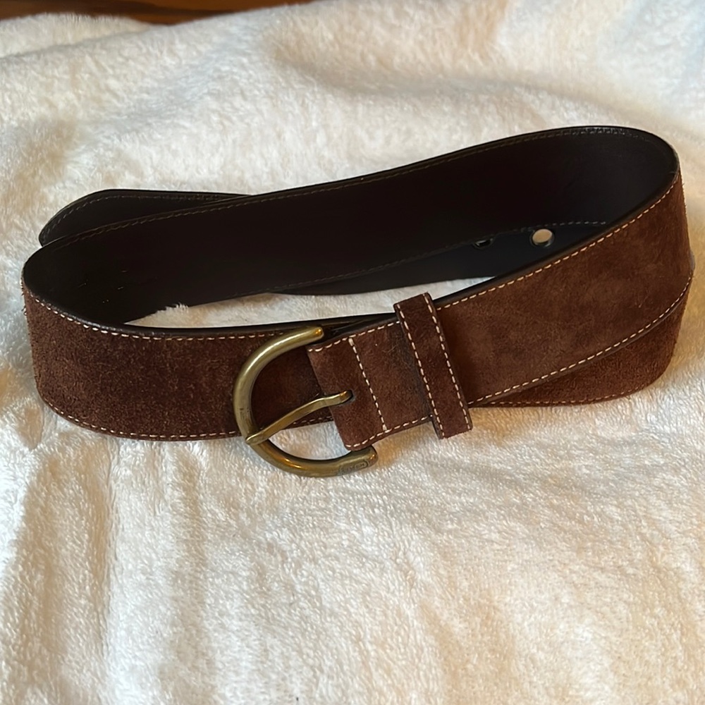 Vintage Coach Brushed Leather Belt